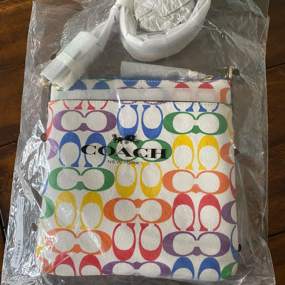 Coach pride-colored crossbody bag